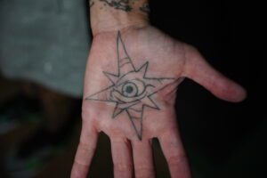 mano tatuaje ojo